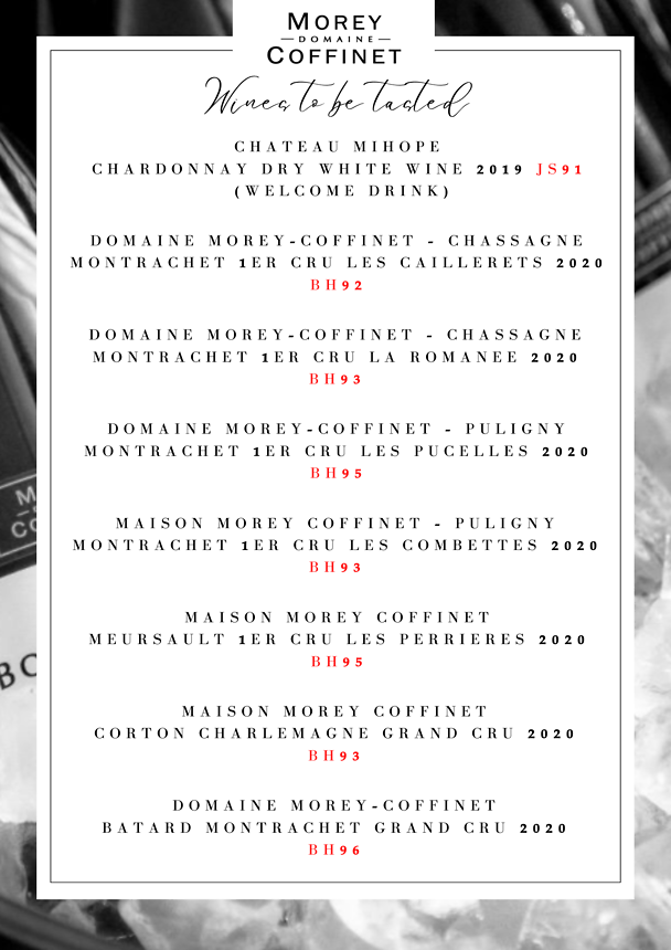 24 September 2022 | Morey-Coffinet Tasting at Private cellar